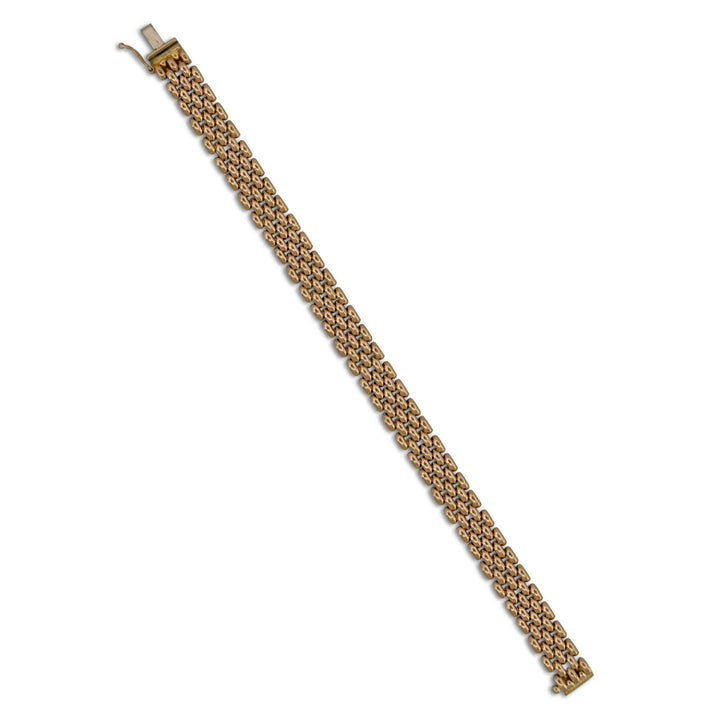 Panther Link Bracelet in 14k Yellow Gold