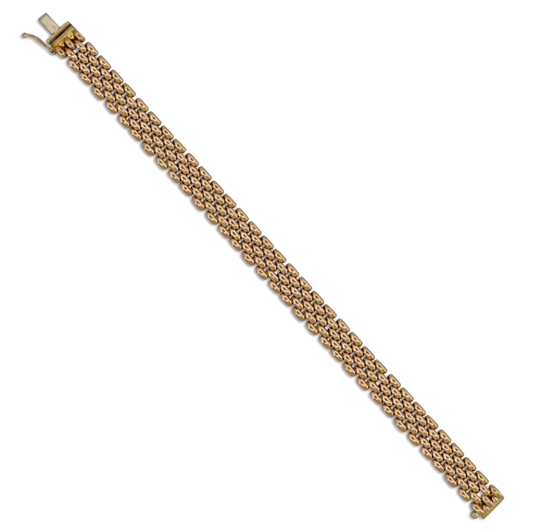 Panther Link Bracelet in 14k Yellow Gold