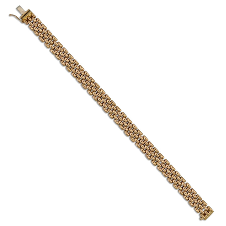 Panther Link Bracelet in 14k Yellow Gold