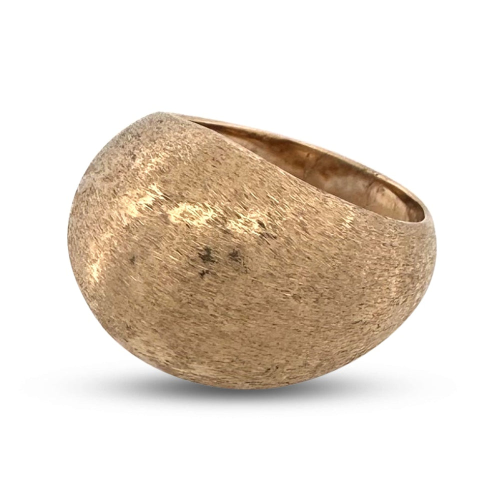 Vintage Bombé Cocktail Ring in 14k Yellow Gold