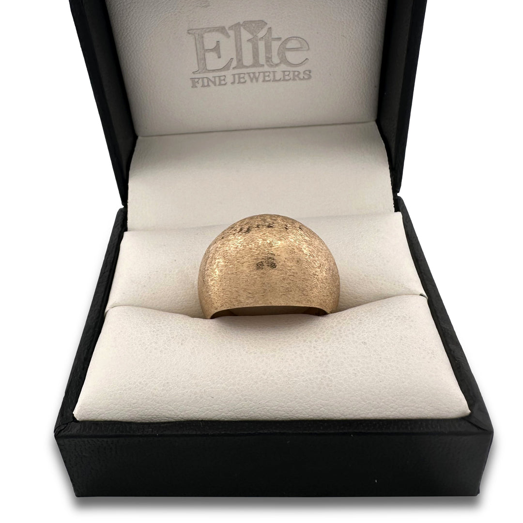 Vintage Bombé Cocktail Ring in 14k Yellow Gold