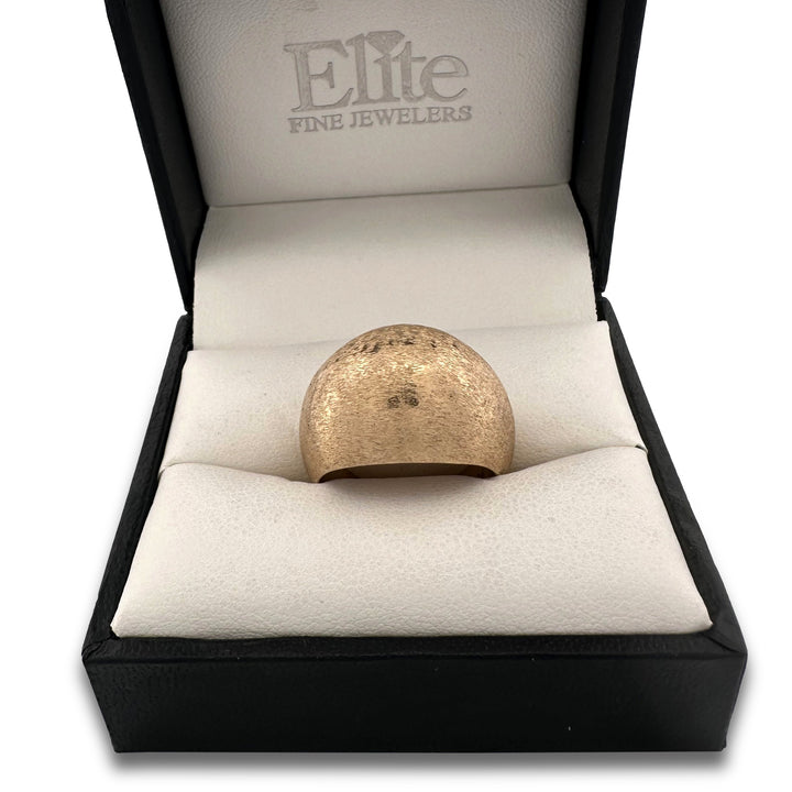 Vintage Bombé Cocktail Ring in 14k Yellow Gold