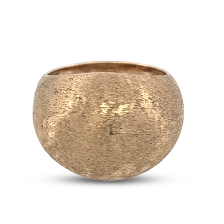 Vintage Bombé Cocktail Ring in 14k Yellow Gold