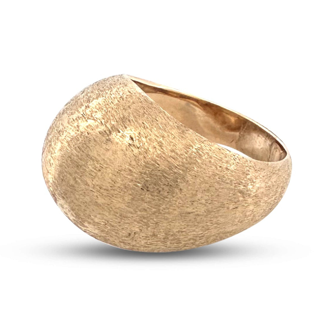 Vintage Bombé Cocktail Ring in 14k Yellow Gold