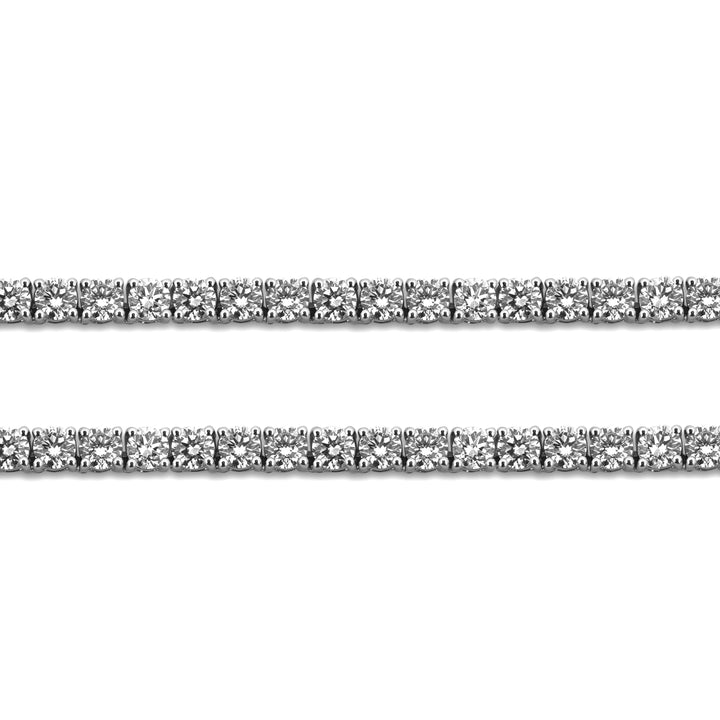 18.24ctw Round Brilliant Lab-Grown Diamond 16" Tennis Necklace in 14k White Gold