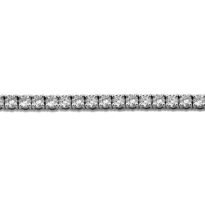18.24ctw Round Brilliant Lab-Grown Diamond 16" Tennis Necklace in 14k White Gold