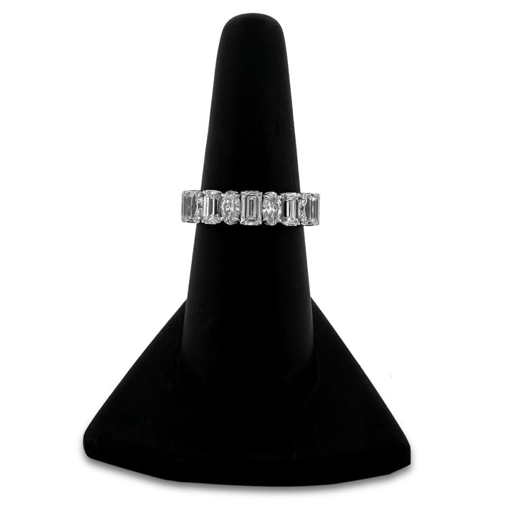 2.64ctw Alternating Oval and Emerald Cut Lab-Grown Diamond Ring in 14k White Gold