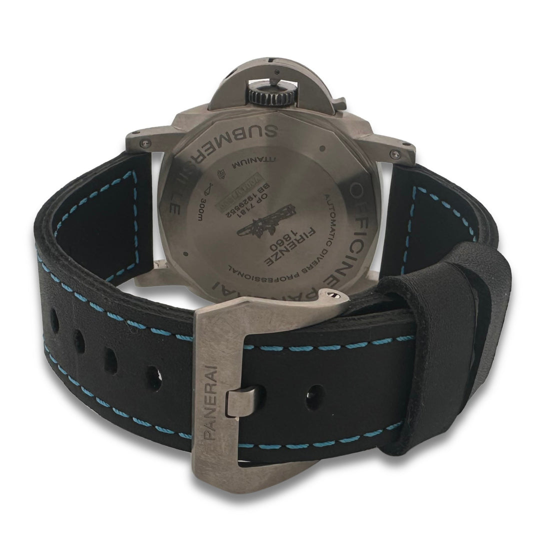 2019 Panerai Luminor Submersible 47mm in Titanium Leather Strap Watch with Box & Papers
