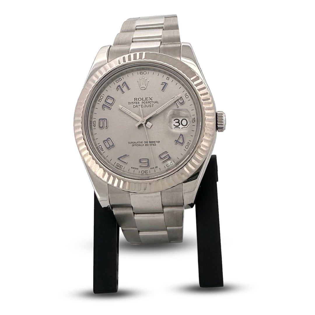 2010 Rolex Datejust II 41mm Stainless Steel Oyster Bracelet Watch with Box & Papers