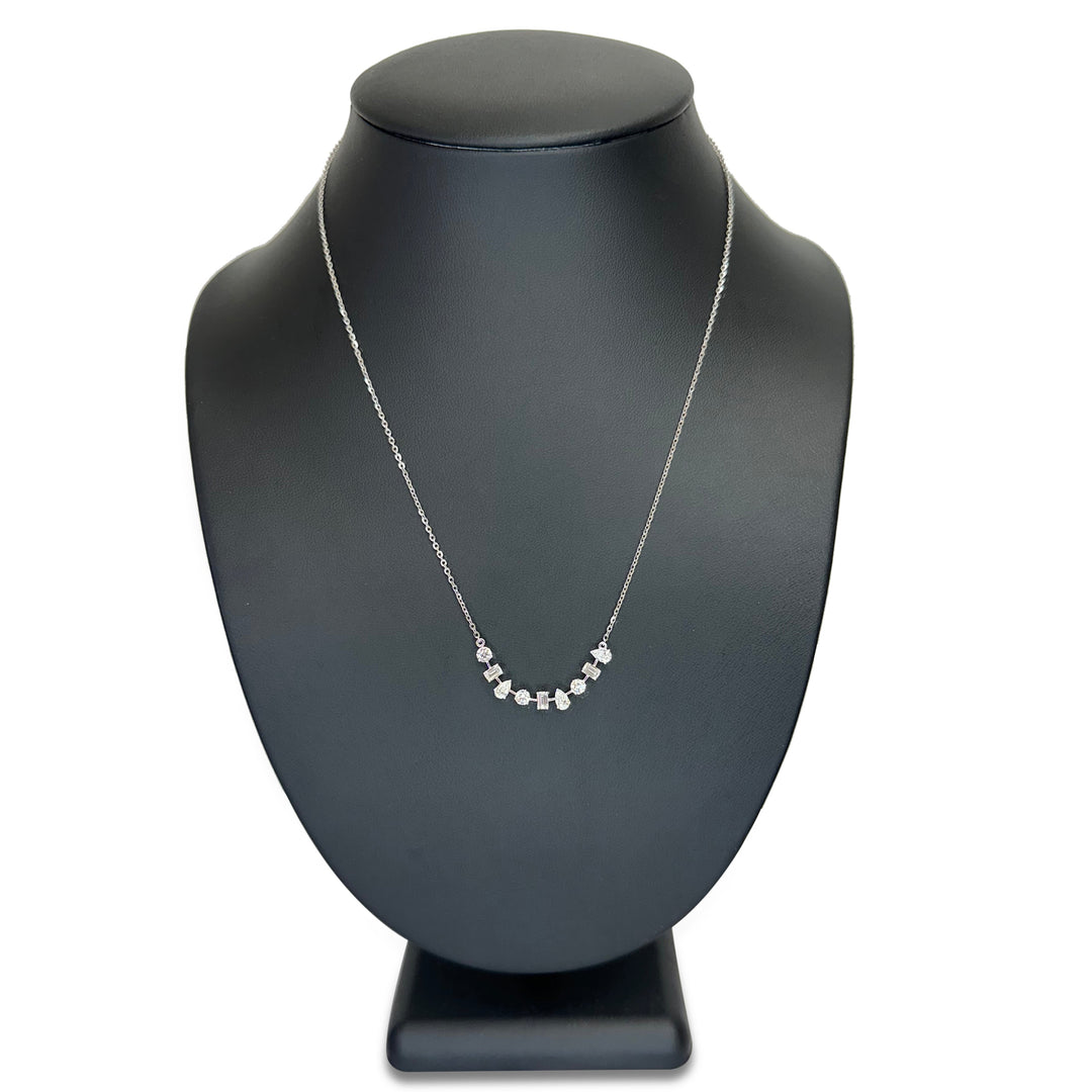 1.51ctw Multi-Cut Lab-Grown Diamond Pendant Necklace in 14k Gold