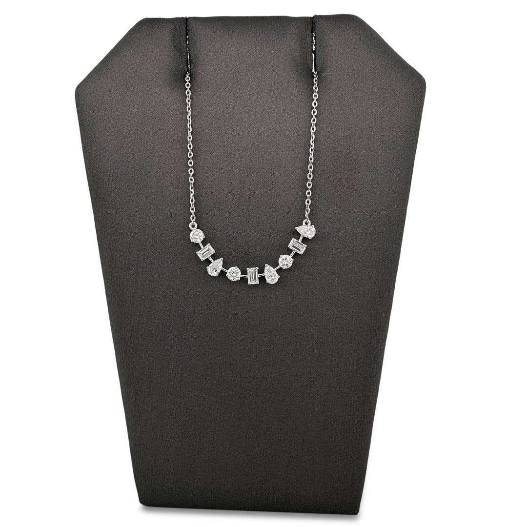 1.51ctw Multi-Cut Lab-Grown Diamond Pendant Necklace in 14k Gold