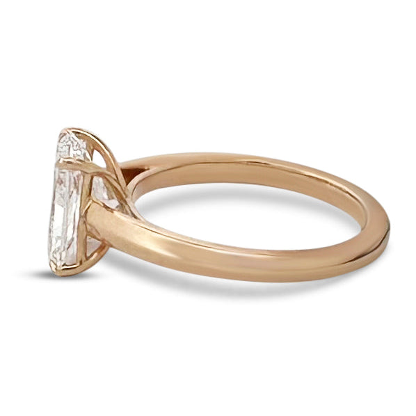 IGI Graded 3.01ct Radiant Cut Lab-Grown Diamond Solitaire Engagement Ring in 14k Yellow Gold