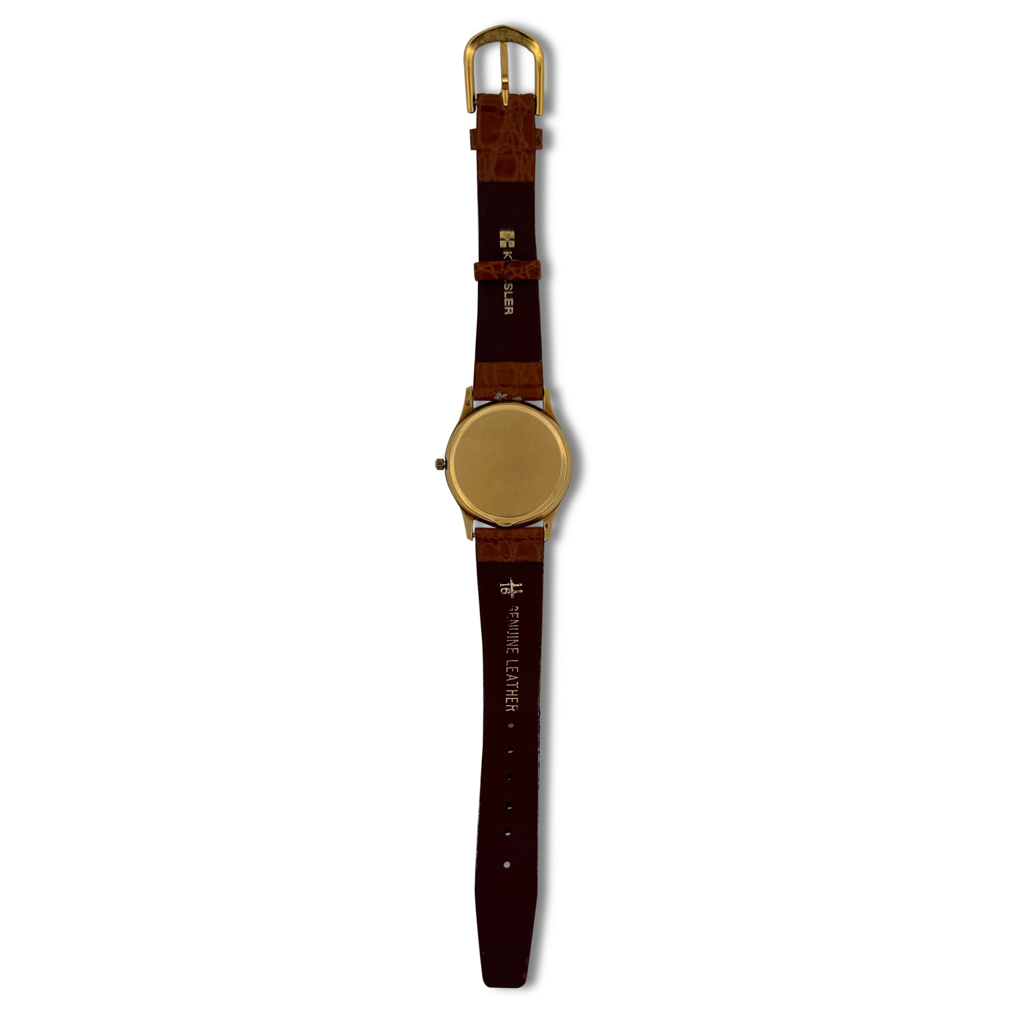 Vintage Omega Seamaster 33mm Quartz 18k Yellow Gold Strap Watch