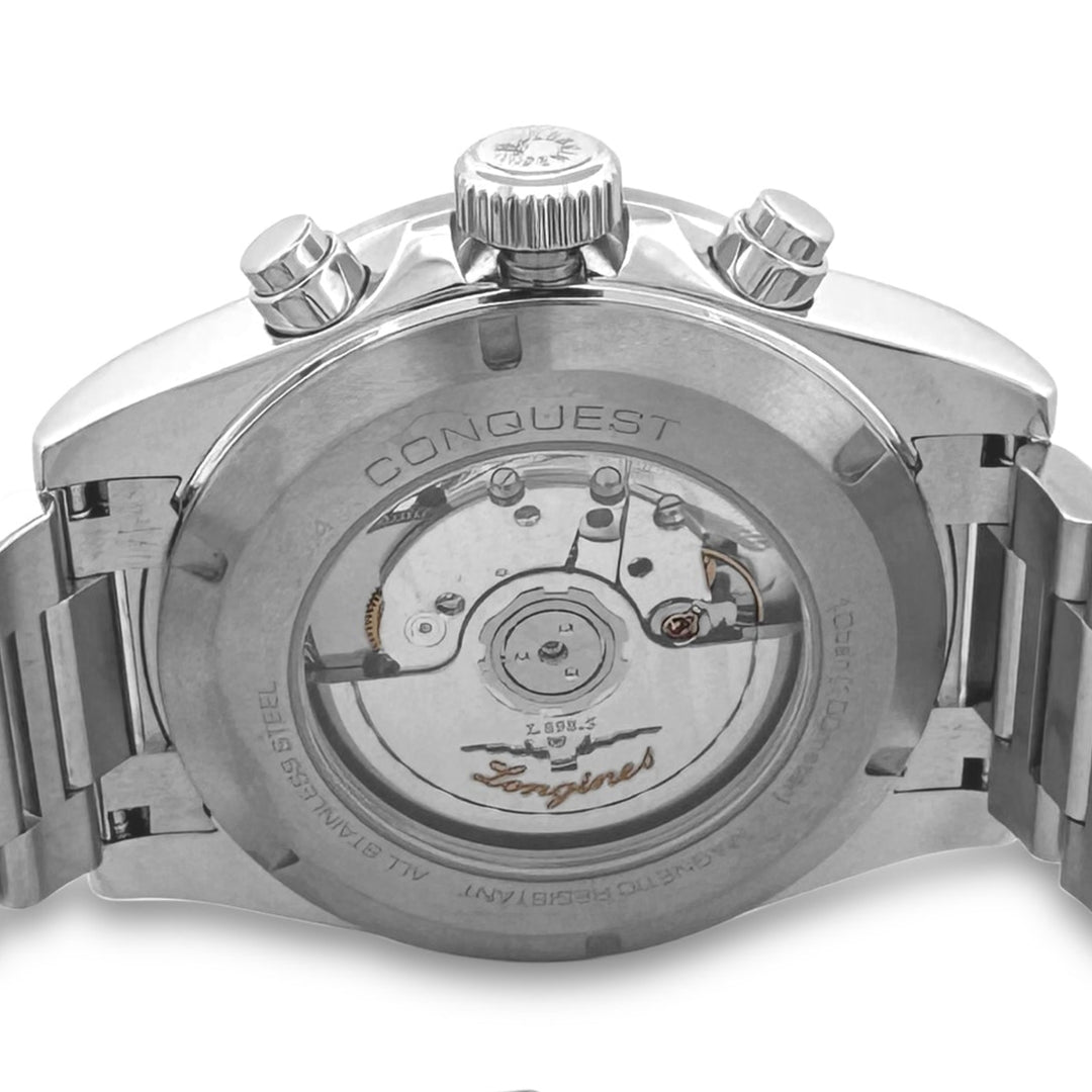 2024 Longines Conquest Automatic Chronograph 42mm Stainless Steel Watch with Box & Papers