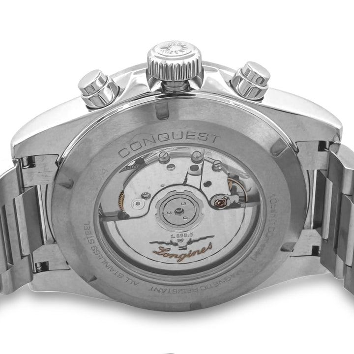 2024 Longines Conquest Automatic Chronograph 42mm Stainless Steel Watch with Box & Papers