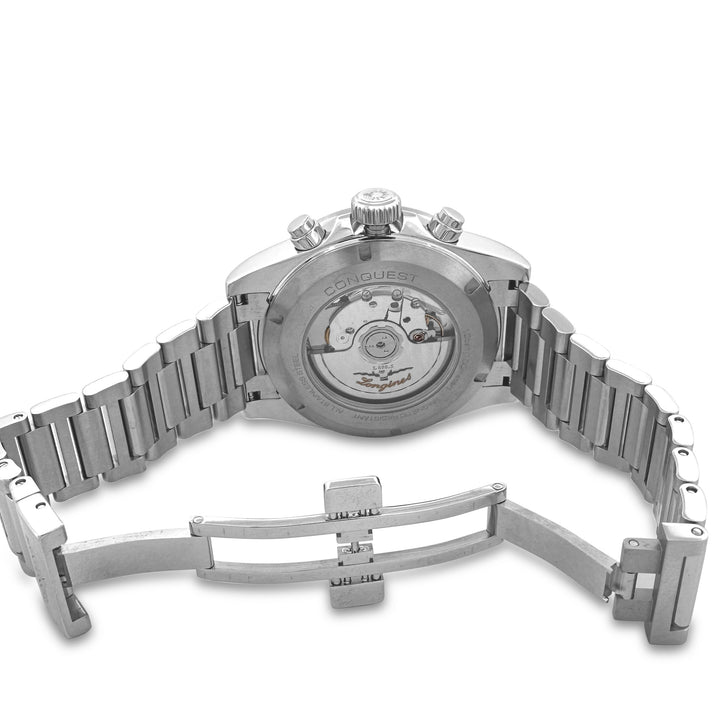 2024 Longines Conquest Automatic Chronograph 42mm Stainless Steel Watch with Box & Papers