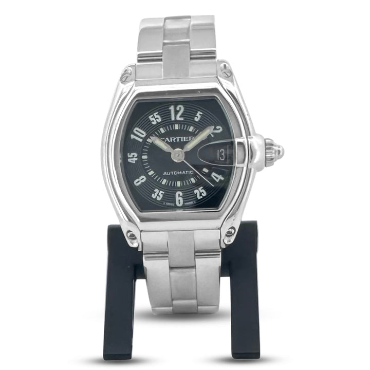 Cartier Roadster Large Size Stainless Steel Bracelet or Leather Strap Watch