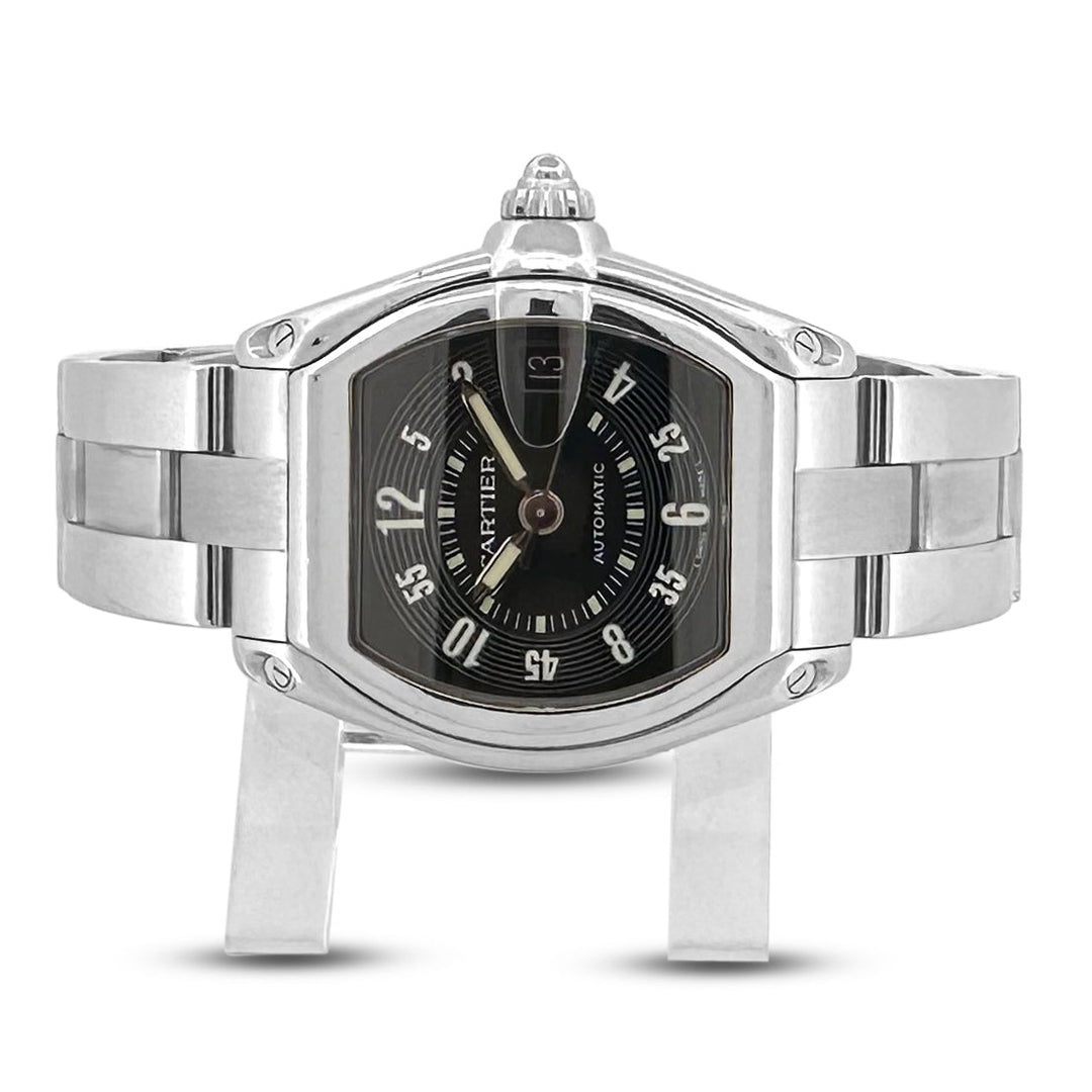 Cartier Roadster Large Size Stainless Steel Bracelet or Leather Strap Watch