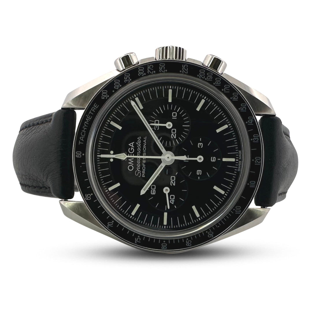 2024 Omega Speedmaster Professional 42mm "Sapphire Sandwich" "Moon Watch" Leather Strap Watch with Box & Papers