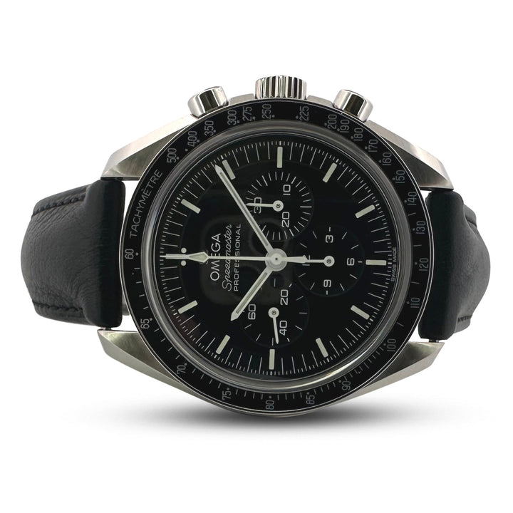 2024 Omega Speedmaster Professional 42mm "Sapphire Sandwich" "Moon Watch" Leather Strap Watch with Box & Papers