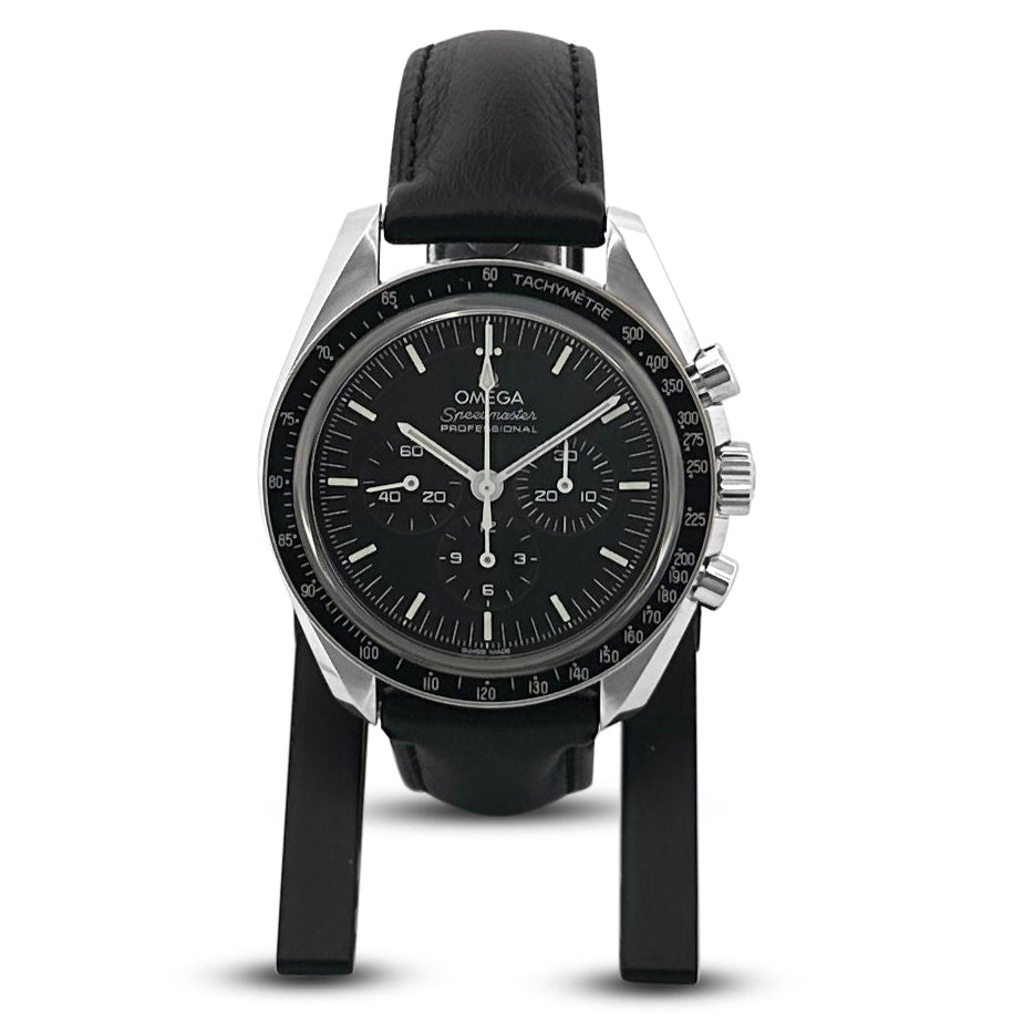 2024 Omega Speedmaster Professional 42mm "Sapphire Sandwich" "Moon Watch" Leather Strap Watch with Box & Papers