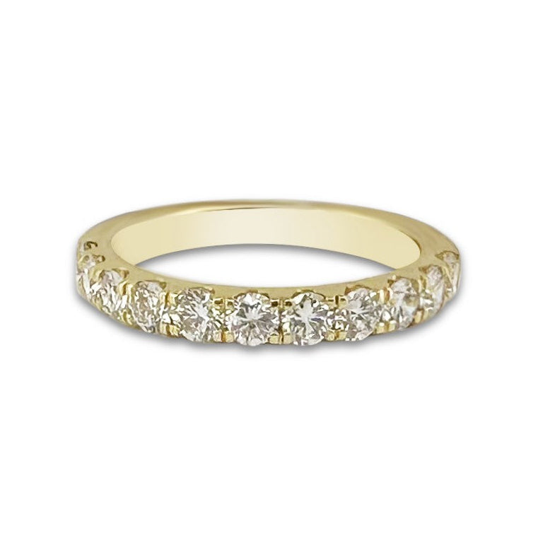 1ctw Round Brilliant Lab-Grown Diamond Wedding Band or Stackable Ring in 14k Yellow Gold