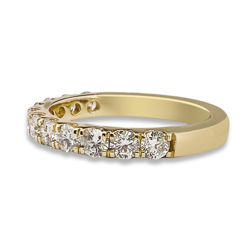 1ctw Round Brilliant Lab-Grown Diamond Wedding Band or Stackable Ring in 14k Yellow Gold