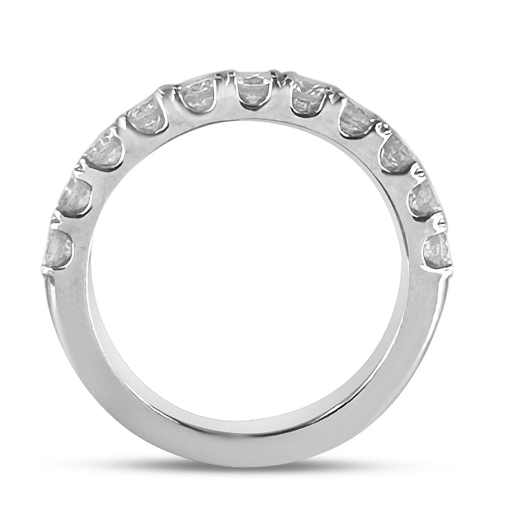 1ctw Round Brilliant Lab-Grown Diamond Wedding Band or Stackable Ring in 14k White Gold