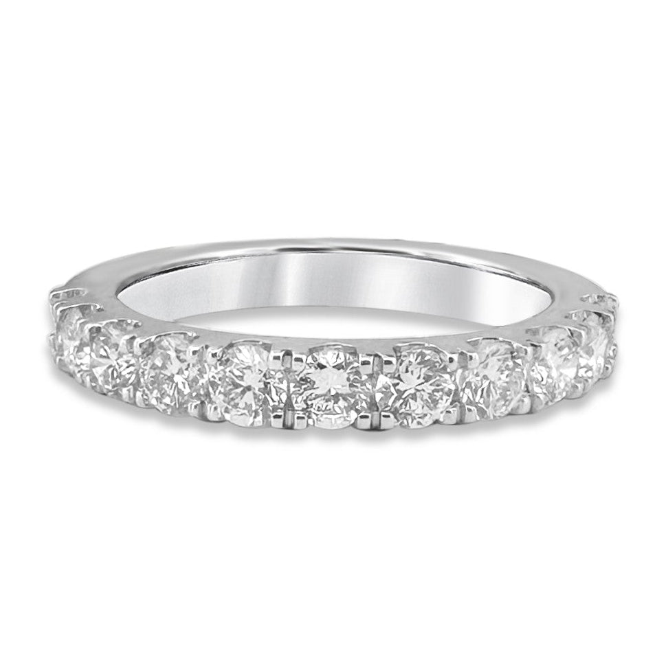 1ctw Round Brilliant Lab-Grown Diamond Wedding Band or Stackable Ring in 14k White Gold