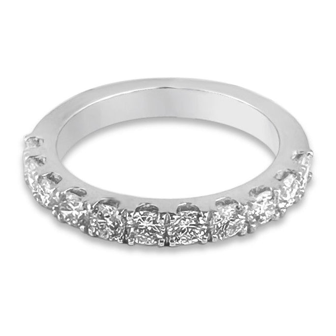 1ctw Round Brilliant Lab-Grown Diamond Wedding Band or Stackable Ring in 14k White Gold