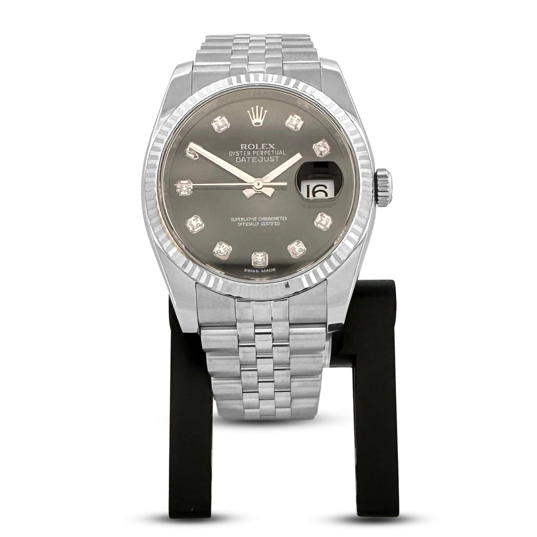 Rolex Datejust 36mm Stainless Steel and 18k White Gold Jubilee Bracelet Watch with Factory Dial