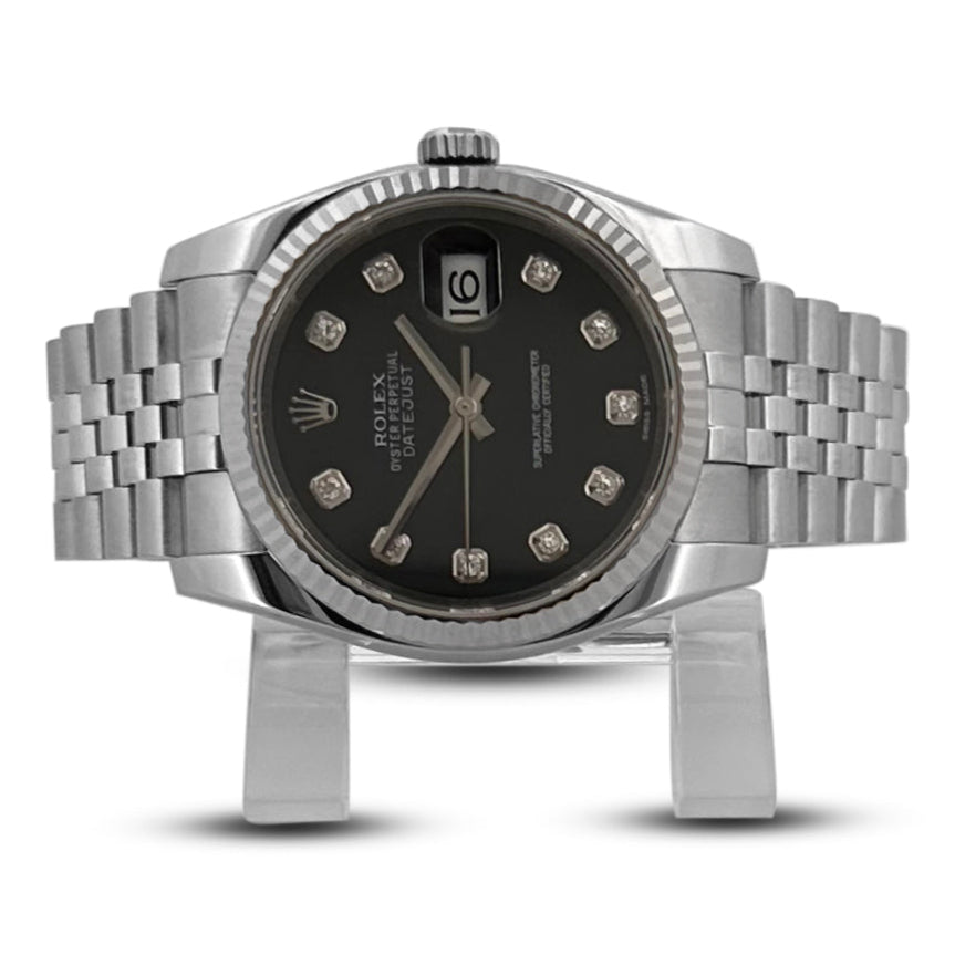 Rolex Datejust 36mm Stainless Steel and 18k White Gold Jubilee Bracelet Watch with Factory Dial