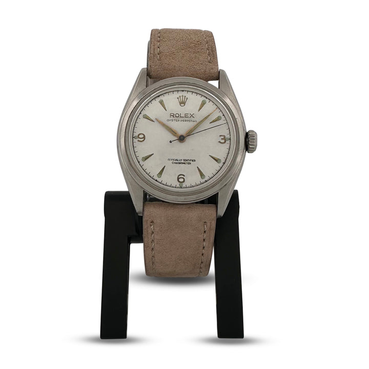 1952 Rolex Oyster Perpetual 34mm "Bubbleback" Stainless Steel Strap Watch