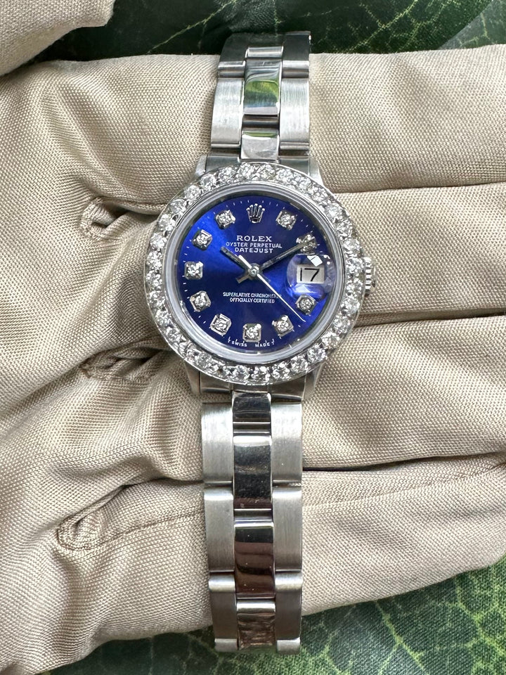 Lady's Rolex Datejust 26mm Stainless Steel Bracelet Watch with Diamond Bezel
