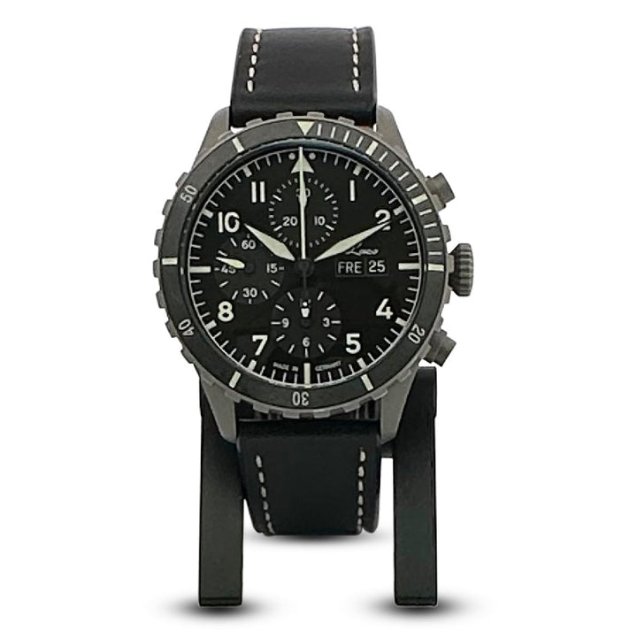 Laco Kiel Sport Automatic 43mm Stainless Steel Leather Strap Watch with Box & Papers