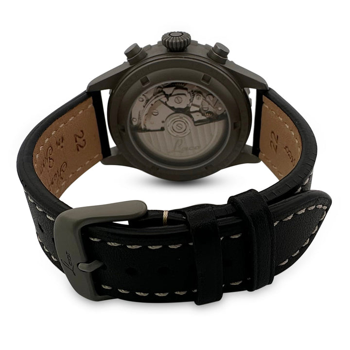 Laco Kiel Sport Automatic 43mm Stainless Steel Leather Strap Watch with Box & Papers