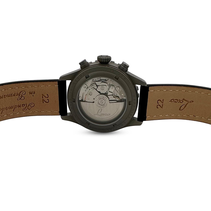 Laco Kiel Sport Automatic 43mm Stainless Steel Leather Strap Watch with Box & Papers