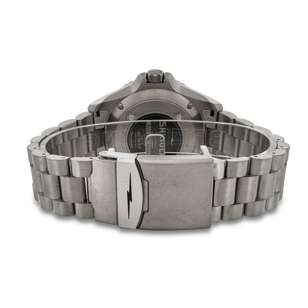 Shinola Ice Monster 43mm Titanium Bracelet Watch with Pouch