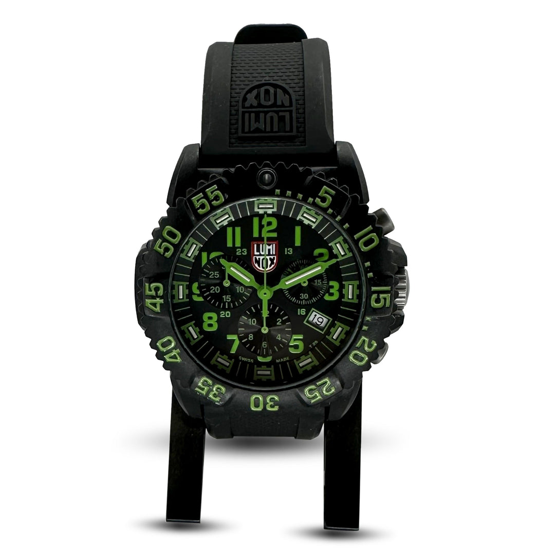 Luminox 3080 Green Navy Seals 44mm Stainless Steel Rubber Strap Watch
