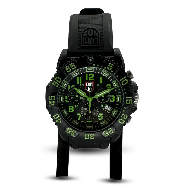 Luminox 3080 Green Navy Seals 44mm Stainless Steel Rubber Strap Watch