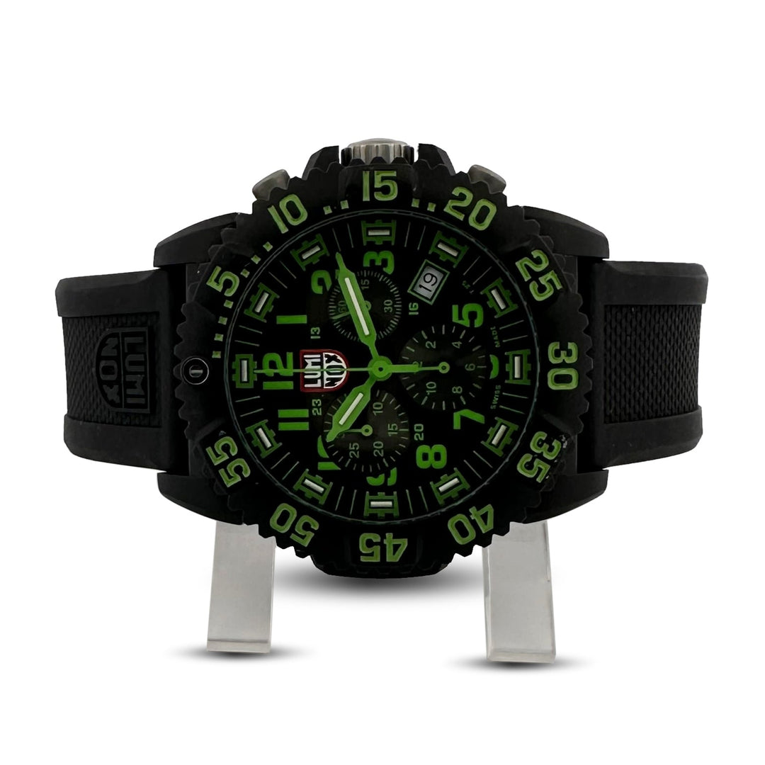 Luminox 3080 Green Navy Seals 44mm Stainless Steel Rubber Strap Watch