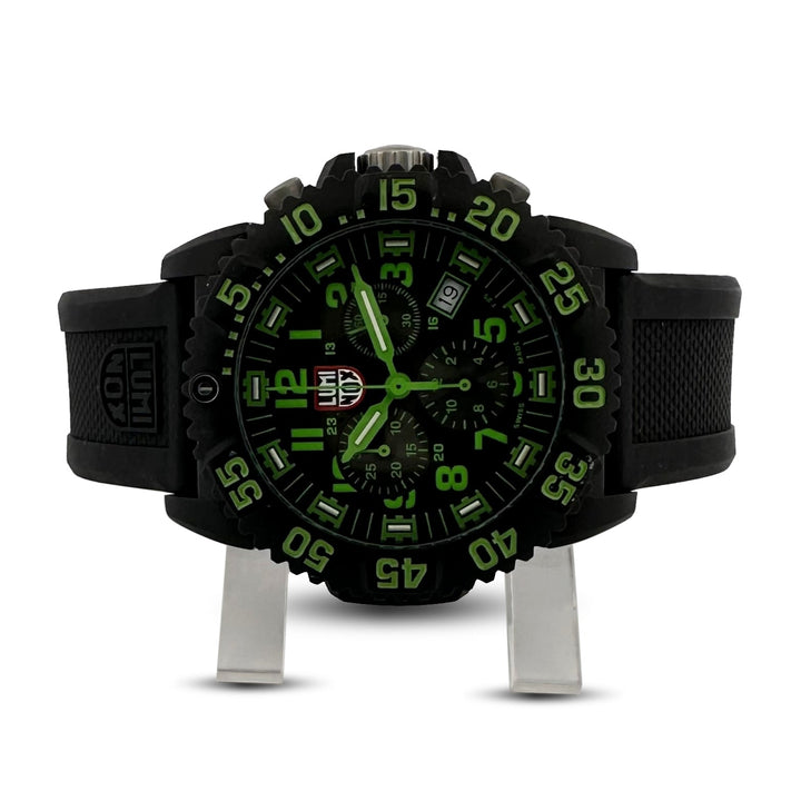 Luminox 3080 Green Navy Seals 44mm Stainless Steel Rubber Strap Watch