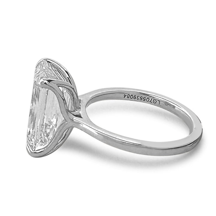 IGI Graded 7.09ct Emerald Cut Lab-Grown Diamond Solitaire Engagement Ring 14k White Gold