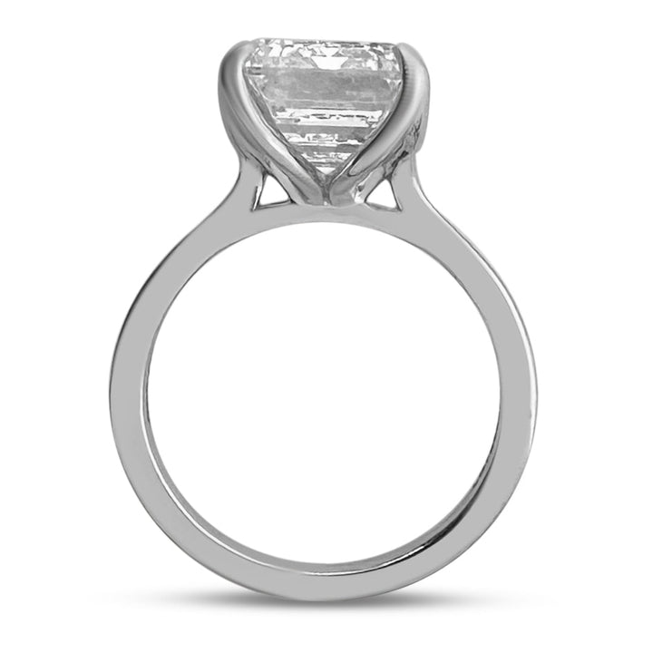 IGI Graded 7.09ct Emerald Cut Lab-Grown Diamond Solitaire Engagement Ring 14k White Gold