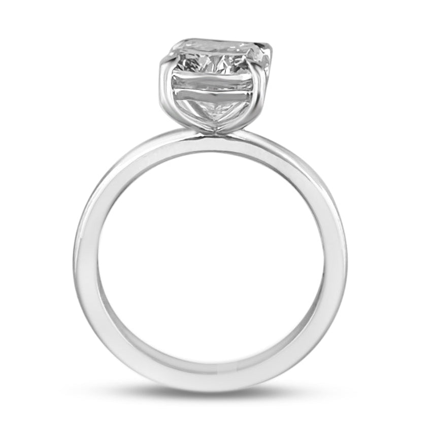 IGI Graded 3.01ct Cushion Cut Lab-Grown Diamond Solitaire Engagement Ring in 14k White Gold