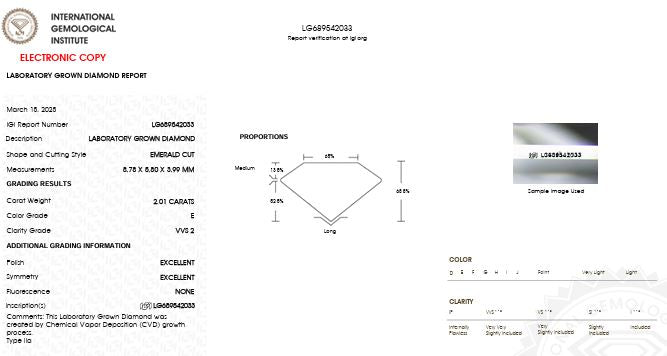 IGI Graded 2.23ctw Emerald Cut & Baguette Cut Lab-Grown Diamond 3-Stone Bezel-Set Engagement Ring 14k Yellow Gold