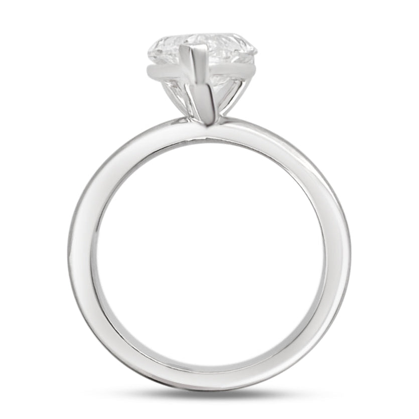 IGI Graded 3ct Pear Cut Lab-Grown Diamond Solitaire Engagement Ring in 14k White Gold
