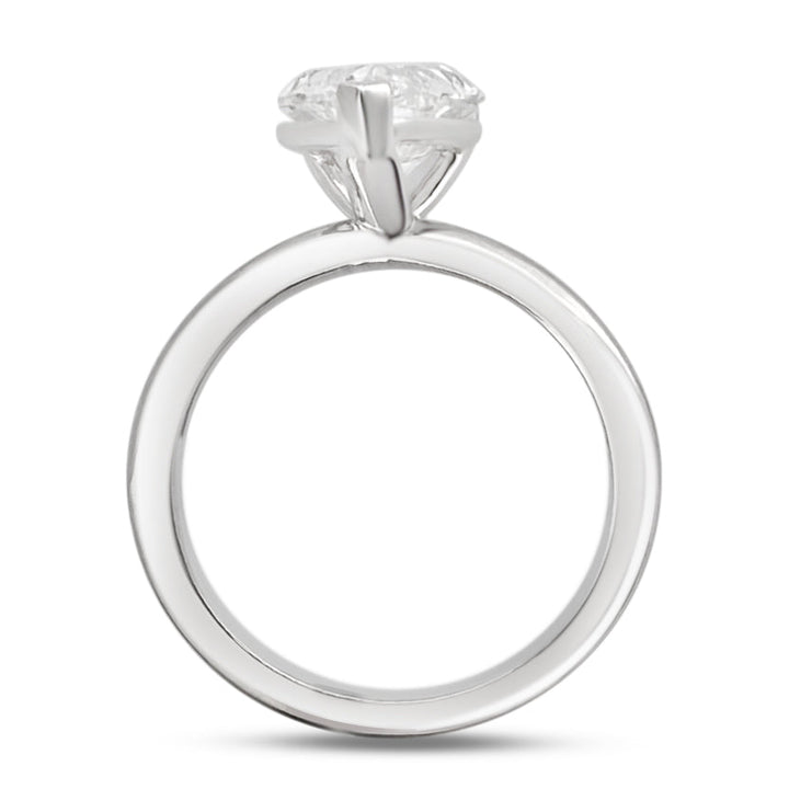 IGI Graded 3ct Pear Cut Lab-Grown Diamond Solitaire Engagement Ring in 14k White Gold