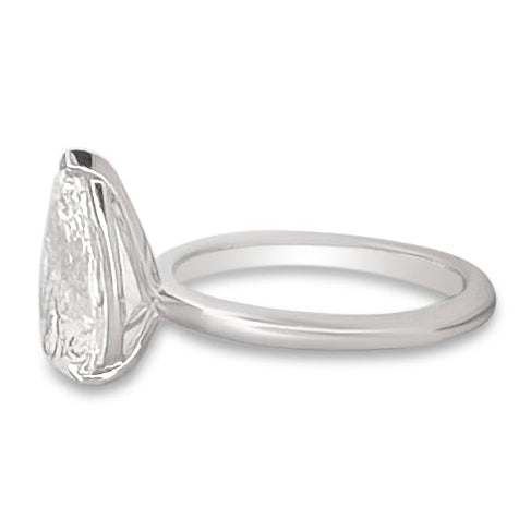 IGI Graded 3ct Pear Cut Lab-Grown Diamond Solitaire Engagement Ring in 14k White Gold