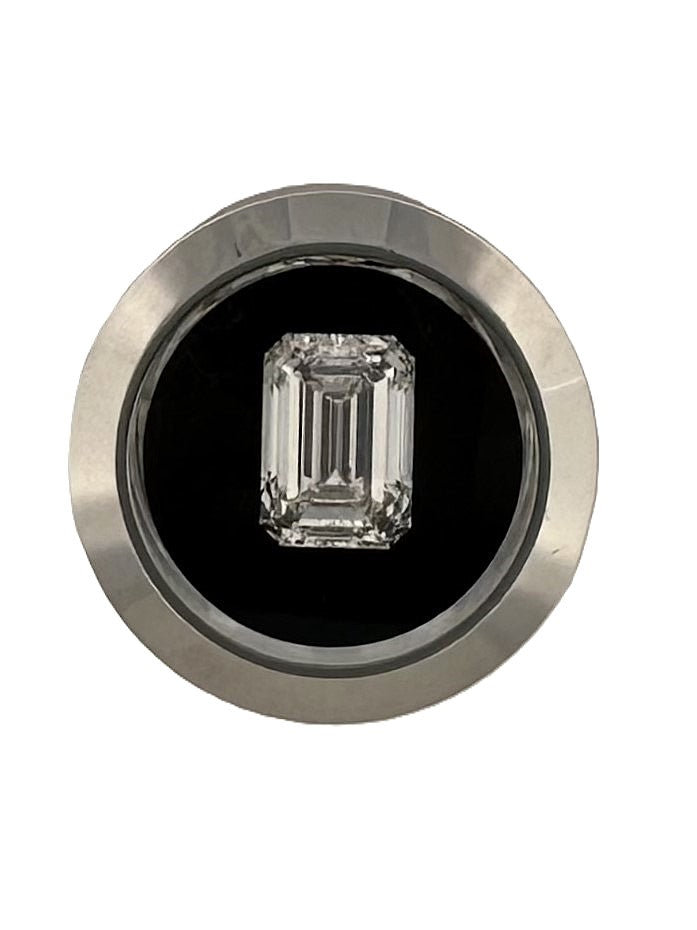 Loose IGI Graded 7.08ct Emerald Cut Lab-Grown Diamond, F Color, VVS2 Clarity